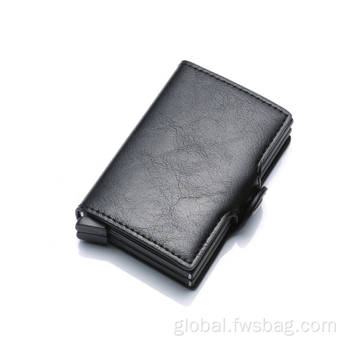 PU Leather Wallets for Men Automatic Popup Awesome Wallets Alloy Automatic Credit Card Factory